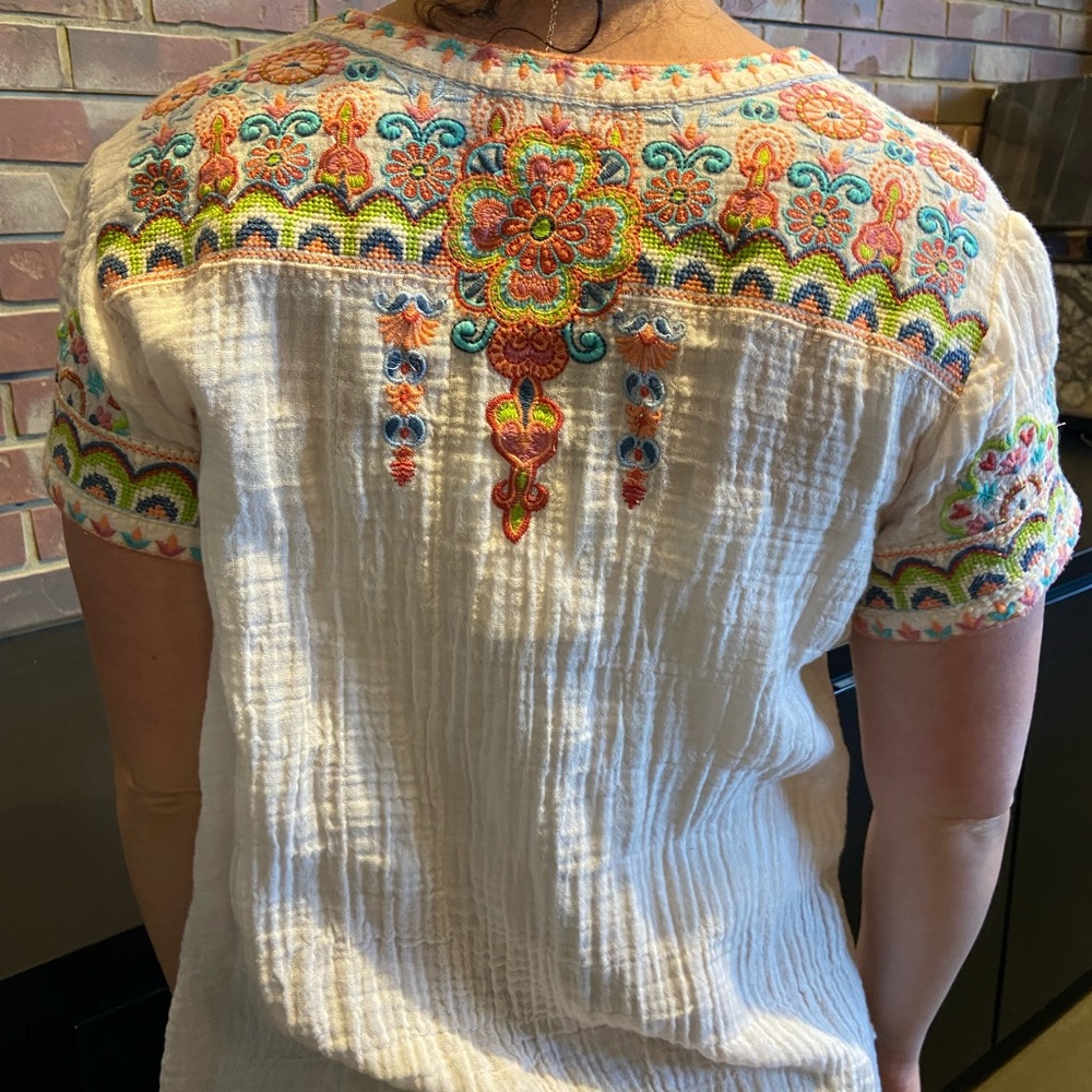 Johnny Was Tamia Boho Drape Top - Picture 4 of 6